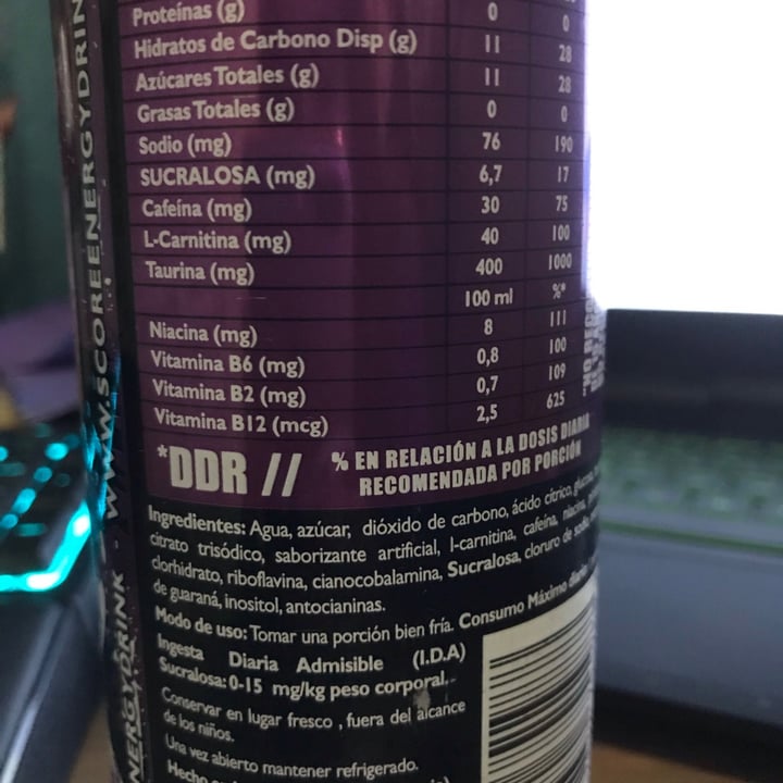 Energetica Score Frutos Rojos 24X473Cc