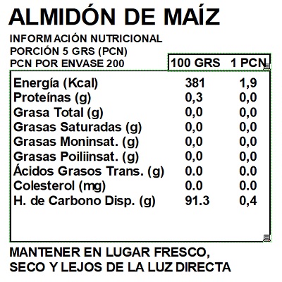 Bonif Maizena Almidon Maiz Espes Sch10X10X100G