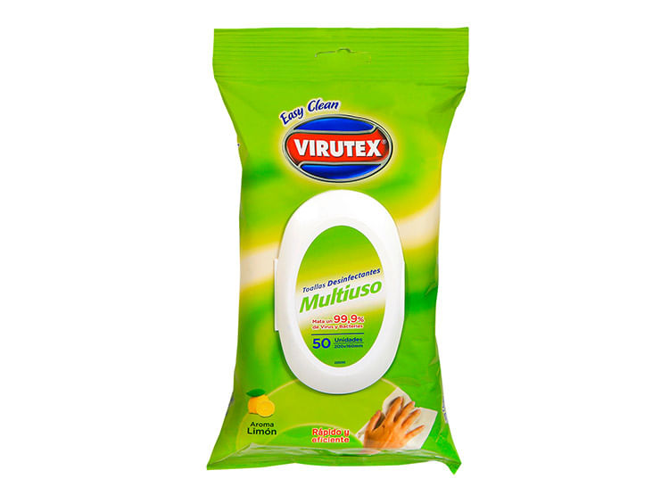 Pano Desinfectante Pouch Virutex Limon X50Un