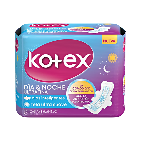 Toa Fem Kotex Noct Uf Tela C/A 24X12