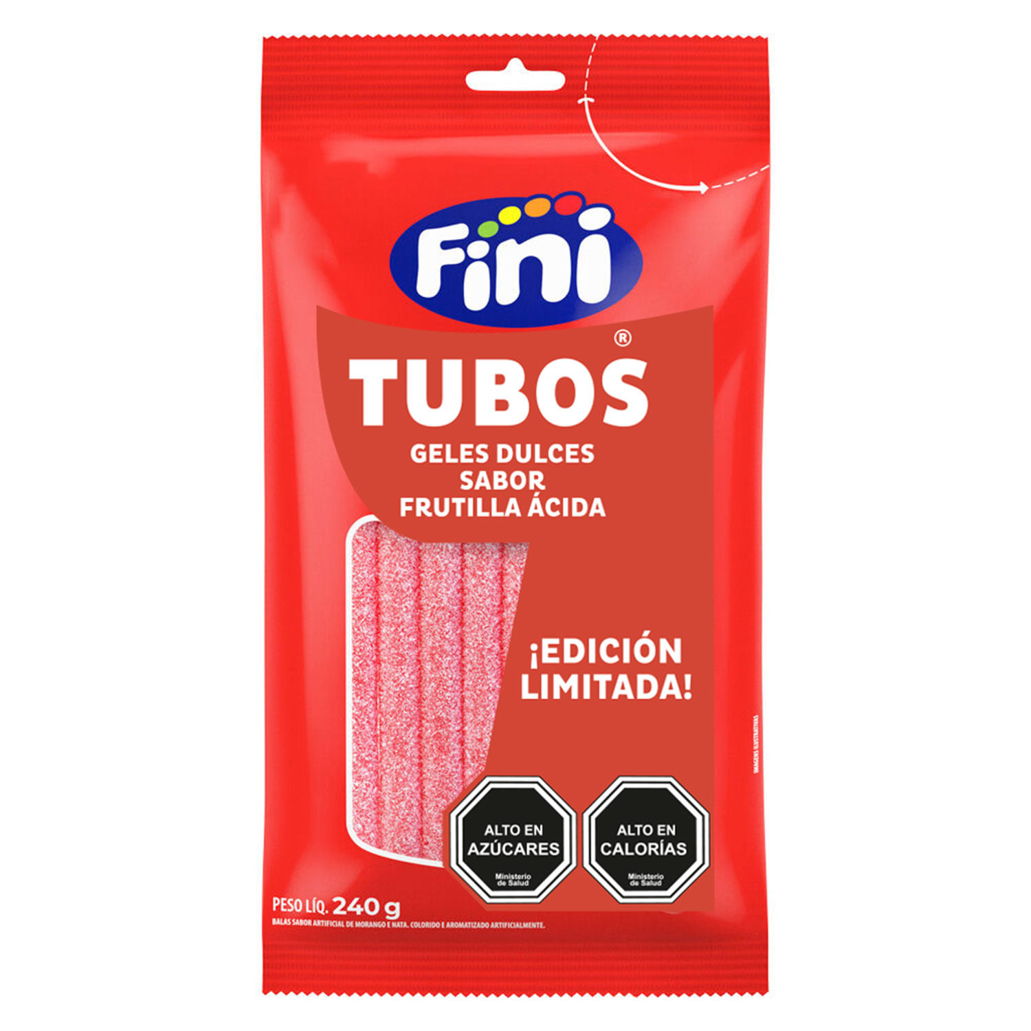 Tubos Frutilla Acida Fini 12X12X15G