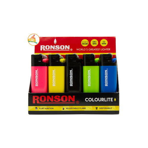 Ronson Colourlite Black 1Dsp X 20Undx50