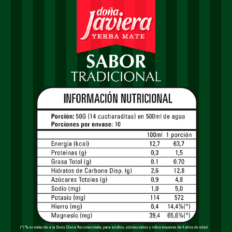 Yerba Mate Dona Javiera 20 X 500 Grs