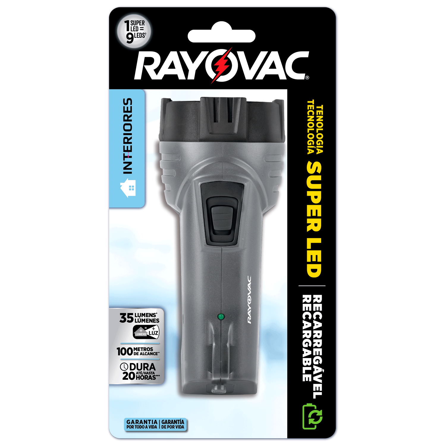 Linterna Rayovac Industrial 2D Led (35 Lumens)