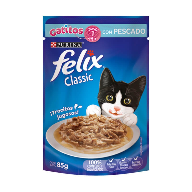 Felix Classic Gatitos Pesc 15X85Gr