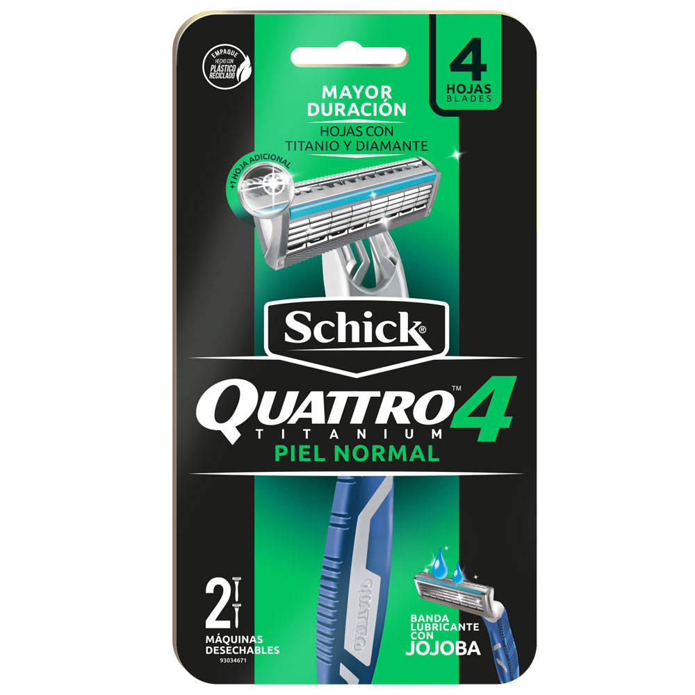 Schick Quattro Piel Normal Hombre X10 8Dsxcj